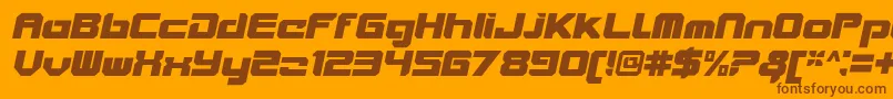 Police VideotechCloseditalic – polices brunes sur fond orange