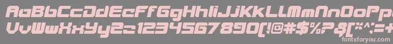 VideotechCloseditalic Font – Pink Fonts on Gray Background