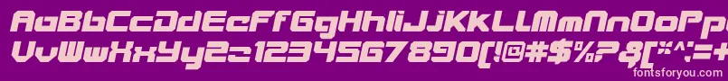 VideotechCloseditalic Font – Pink Fonts on Purple Background