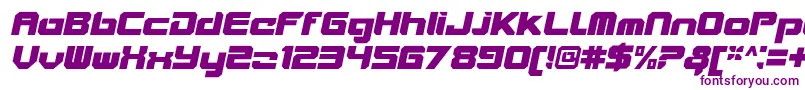 VideotechCloseditalic Font – Purple Fonts on White Background