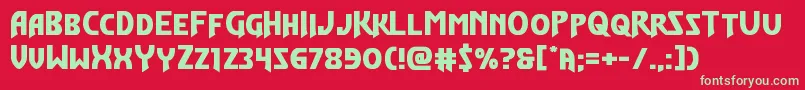 Flashrogersstraightexpand Font – Green Fonts on Red Background