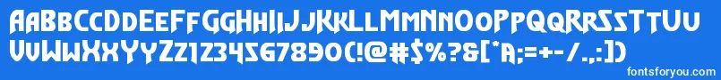 フォントFlashrogersstraightexpand – 青い背景に白い文字