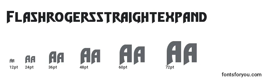 Размеры шрифта Flashrogersstraightexpand