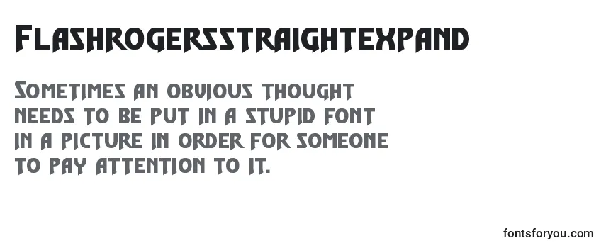 Review of the Flashrogersstraightexpand Font