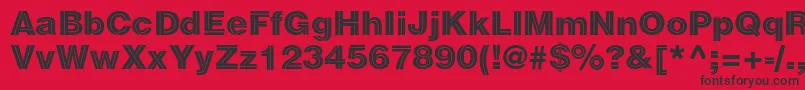 Sansdecorac Font – Black Fonts on Red Background