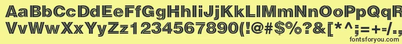 Sansdecorac Font – Black Fonts on Yellow Background