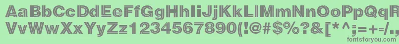 Sansdecorac Font – Gray Fonts on Green Background