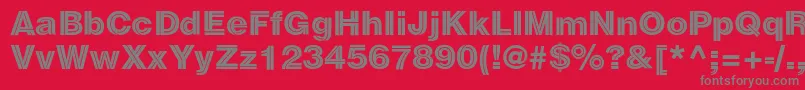 Sansdecorac Font – Gray Fonts on Red Background