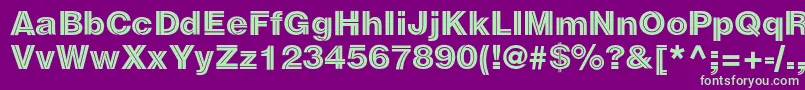 Sansdecorac Font – Green Fonts on Purple Background