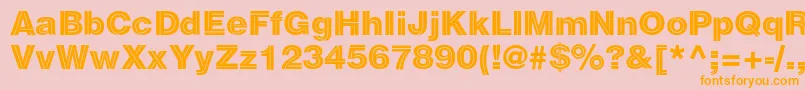 Sansdecorac Font – Orange Fonts on Pink Background