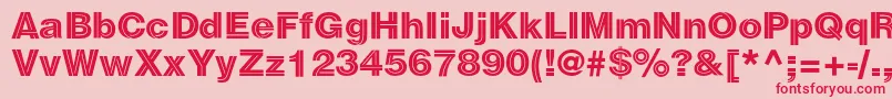 Sansdecorac Font – Red Fonts on Pink Background