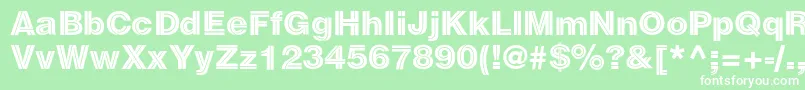 Sansdecorac Font – White Fonts on Green Background