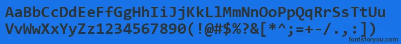 フォントConsolasBold – 黒い文字の青い背景