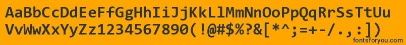 ConsolasBold Font – Black Fonts on Orange Background