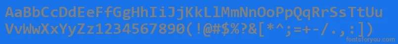 ConsolasBold Font – Gray Fonts on Blue Background