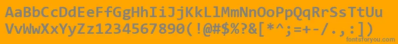 ConsolasBold Font – Gray Fonts on Orange Background