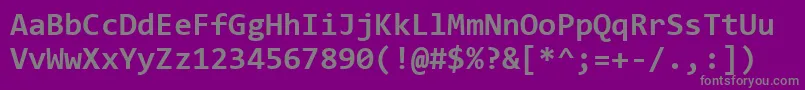ConsolasBold Font – Gray Fonts on Purple Background