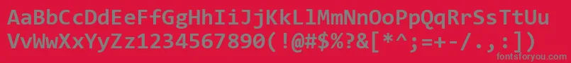 ConsolasBold Font – Gray Fonts on Red Background