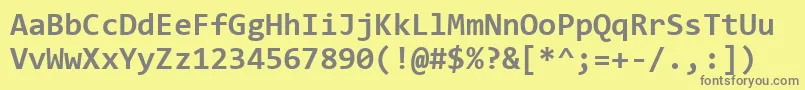 ConsolasBold Font – Gray Fonts on Yellow Background