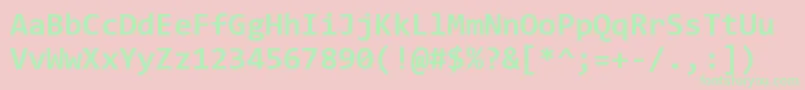 ConsolasBold Font – Green Fonts on Pink Background