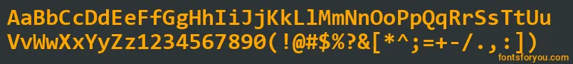 フォントConsolasBold – 黒い背景にオレンジの文字