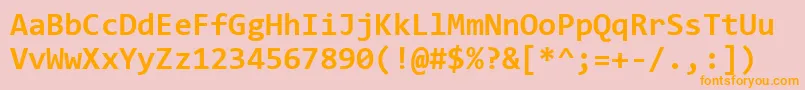 ConsolasBold Font – Orange Fonts on Pink Background