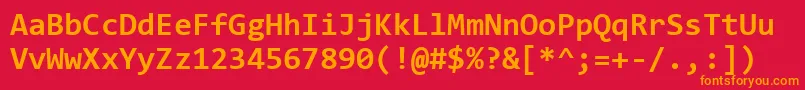 ConsolasBold Font – Orange Fonts on Red Background