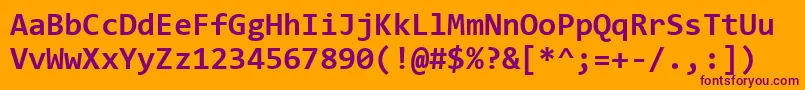 ConsolasBold Font – Purple Fonts on Orange Background