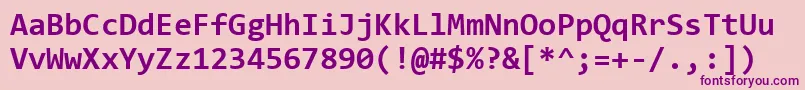 ConsolasBold Font – Purple Fonts on Pink Background