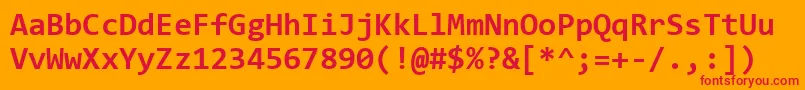 ConsolasBold Font – Red Fonts on Orange Background