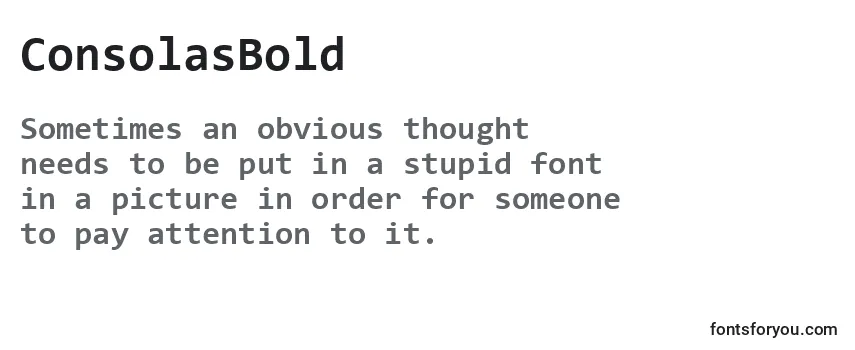 Review of the ConsolasBold Font