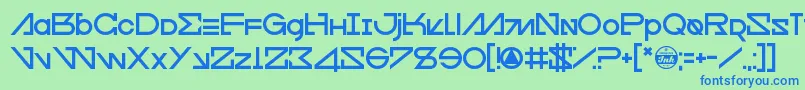 フォントCfour – 青い文字は緑の背景です。