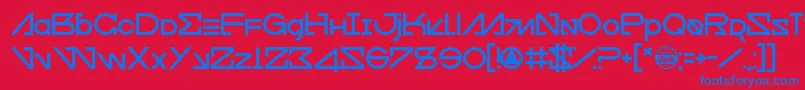 Cfour Font – Blue Fonts on Red Background