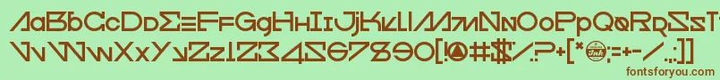 Cfour Font – Brown Fonts on Green Background