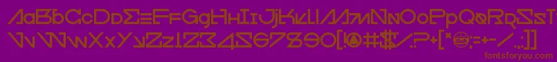 Cfour Font – Brown Fonts on Purple Background