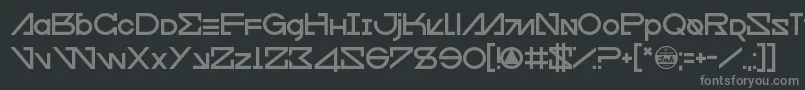 フォントCfour – 黒い背景に灰色の文字