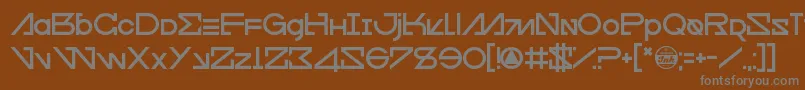 フォントCfour – 茶色の背景に灰色の文字