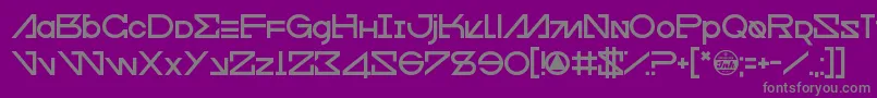 フォントCfour – 紫の背景に灰色の文字