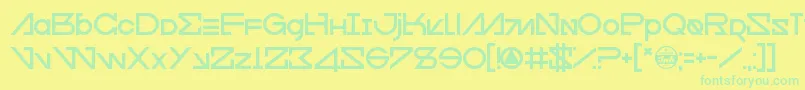 Cfour Font – Green Fonts on Yellow Background