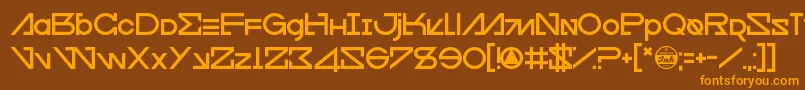 Cfour Font – Orange Fonts on Brown Background