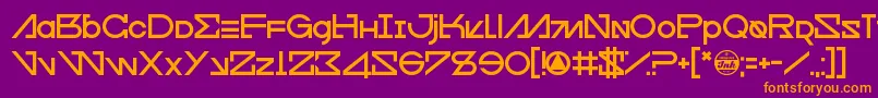 Cfour Font – Orange Fonts on Purple Background