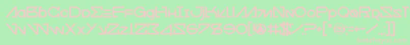 Cfour Font – Pink Fonts on Green Background