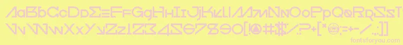 Cfour Font – Pink Fonts on Yellow Background