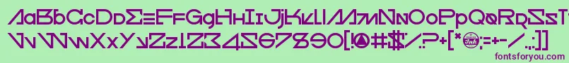 Cfour Font – Purple Fonts on Green Background