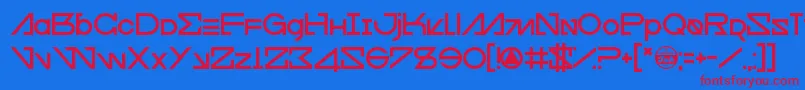 Cfour Font – Red Fonts on Blue Background