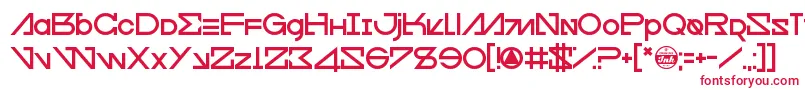 フォントCfour – 白い背景に赤い文字