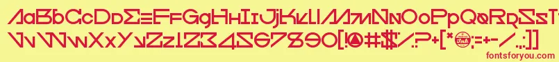 Cfour Font – Red Fonts on Yellow Background