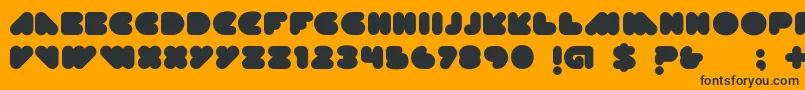 Diskopia2.0 Font – Black Fonts on Orange Background