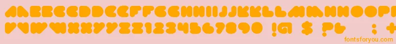 Diskopia2.0 Font – Orange Fonts on Pink Background