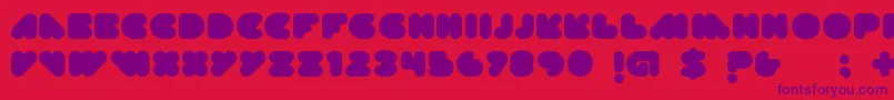 Diskopia2.0 Font – Purple Fonts on Red Background